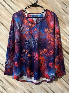 Reel Legends Performance Outfitters Floral Ombre Long-Sleeve Fishing Top